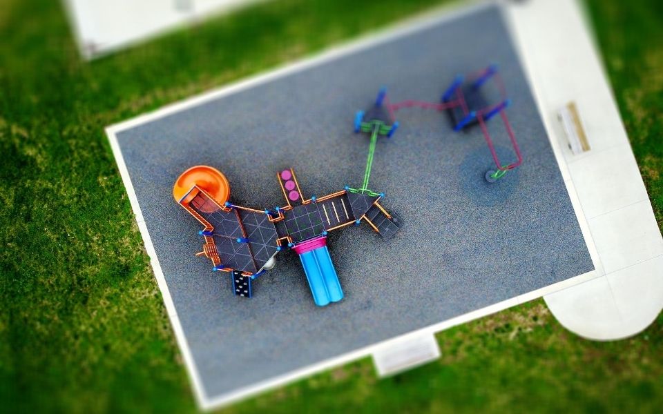 Aerial View of Turf Playground