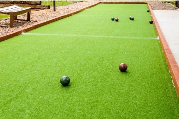 Fake Grass Bocce Ball Court